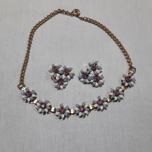 Clip On Earrings & Choker Set